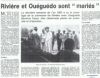 1993: Rivière et Ouéguédo sont "mariés"